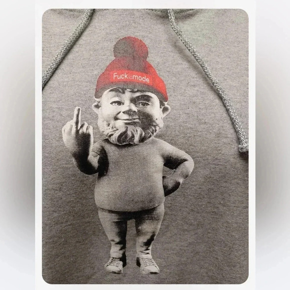 Fucklamode NWT Grey  Pullover Hoodie Size Medium - Picture 2 of 9